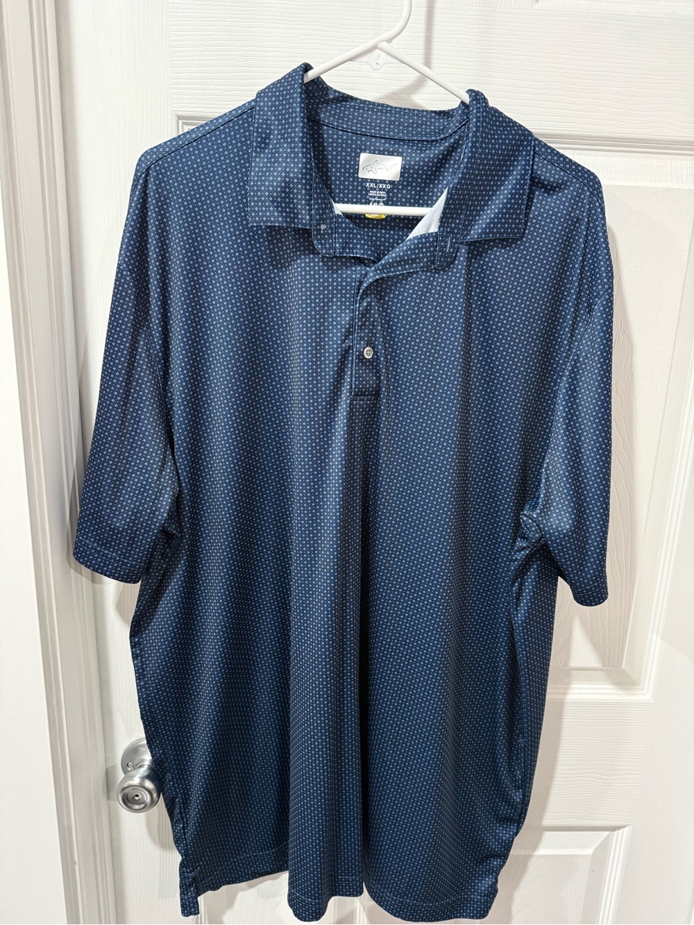 Greg Norman Collection Navy Microdot Performance Polo